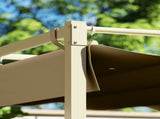 3 x 3m Retractable Roof Metal Pergola - Khaki T3398P323969