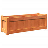 Garden Planter Wax Brown 90x31x31 cm Solid Wood Pine 837453