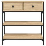 Console Table Sonoma Oak 72.5x25x75 cm Engineered Wood 834186
