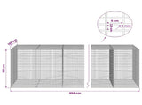 Gabion with 5 mm Wire and 5x2.5 cm Mesh 950x100x100 cm 3463885