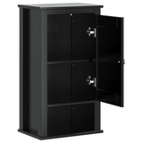 Bathroom Wall Cabinet BERG Black 40x27x71.5 cm Solid Wood Pine 358549