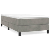 Box Spring Bed Frame Light Grey Single Velvet 3121187