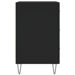 ZNTS Bedside Cabinet Black 40x40x66 cm Engineered Wood 827653