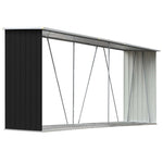 ZNTS Garden Log Storage Shed Galvanised Steel 330x84x152 cm Anthracite 47085