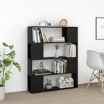 Book Cabinet Room Divider Black 100x24x124 cm 809189