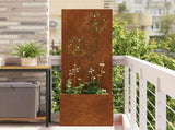 Garden Privacy Screen Rusty 50 x 32 x 150 cm Weathering steel 876440