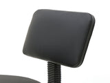 Round Shape Plastic Adjustable Salon Stool with Back Black 42012977