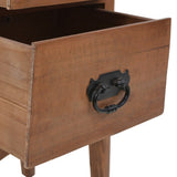 Bedside Cabinet Solid Fir Wood 40x29x68 cm Brown 246123