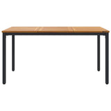 Outdoor Table Natural and Black 150 x 90 x 75 cm 4010611
