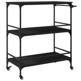 Kitchen Trolley Black 100.5x50x105 cm Engineered Wood 842331
