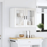 Kitchen Wall Cabinet with Glass Door Porto High Gloss White 854089
