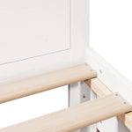Bed Frame without Mattress with Headboard White 90x200 cm Solid Wood Pine 3308775