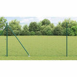 Ground Spike Fence Post 52 pcs Green Powder-Coated Steel 3350178