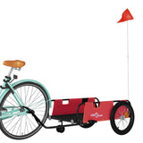 Bike Trailer Red and Black Oxford Fabric and Iron 94195