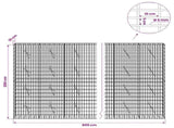Gabion with 5 mm Wire and 5x10 cm Mesh 800x10x200 cm 3464506