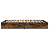 Bed Frame without Mattress Smoked Oak 120x200 cm 3279849