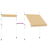 43226 Manual Retractable Awning 200 cm Yellow and Blue Stripes