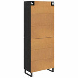 Highboard Black Oak 69.5 x 34 x 180 cm Engineered Wood 3416175
