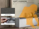 10-Shoe Storage Bench, with Padded Top Seat - White/Grey T3398P344765