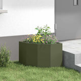 Corner Planter Olive green 45 x 45 x 35 cm Steel 883650