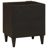 Bedside Cabinet Black and Gold 40 x 33.5 x 46 cm 4017824