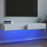 TV Cabinets with LED Lights 2 pcs White 60x35x15.5 cm 842887