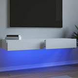 TV Cabinets with LED Lights 2 pcs White 60x35x15.5 cm 842887