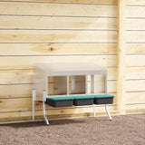 Chicken Nesting Box 3 Compartments with Legs Galvanised Steel 4104896