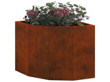 Corner Planter Rusty 30 x 30 x 35 cm Weathering steel 883660