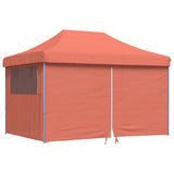 Foldable Party Tent Pop-Up with 4 Sidewalls Terracotta 4005029