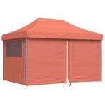 ZNTS Foldable Party Tent Pop-Up with 4 Sidewalls Terracotta 4005029