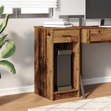 Computer Tower Stand with Drawer Old Wood 35x45x77 cm 858747