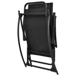 Garden Rocking Chair Steel and Textilene Black 42158