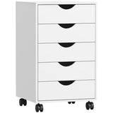 5 Drawer Mobile Filing Cabinet, Vertical File Cabinet, Modern Rolling Office Storage Organizer T3398P344172