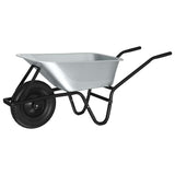 Wheelbarrow Silver and Black 141 x 60 x 57 cm Steel 42007973