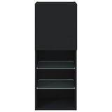 TV Cabinet with LED Lights Black 40.5x30x102 cm 837058