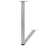 4 Height Adjustable Table Legs Brushed Nickel 710 mm 242145