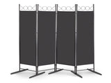 5.74FT 4-Fold Top With Shape 130g Polyester Cloth Plastic Feet Carbon Steel Frame Foldable Screen 02101868