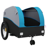 Bike Trailer Black and Blue 45 kg Iron 94149