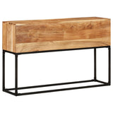 Console Table Brown Solid Acacia Wood, Powder-Coated Iron 120 cm 320821