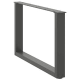 Coffee Table Legs U-Shaped 2 pcs Anthracite 70x cm Steel 4013166