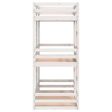 Triple Bunk Bed without Mattress White 75x190 cm Small Single Solid Wood Pine 3284261