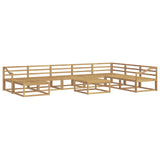 Outdoor Sofa Set 9 pcs White Solid Acacia Wood 3386913