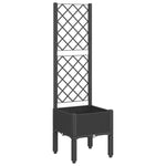 ZNTS Garden Planter with Trellis Black 40x40x142 cm PP 367918