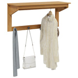 Coat Rack HILL Honey Brown 90 x 35 x 41.5 cm Solid Pine Wood 42025033