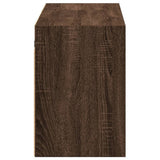 TV Wall Cabinet with LED Lights Brown Oak 130x31x45 cm 852305