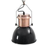 Ceiling Lamp Set of 2 Black and Copper Metal Medium 50868