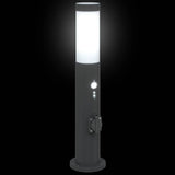 Bollard Lights with Sensor&Outlet 3pcs 50 cm Stainless Steel IP44 4006042
