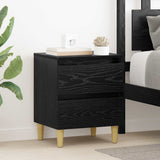 Bed Cabinets 2 pcs Black Oak 40 x 35 x 50 cm Engineered Wood 885673