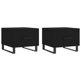 Coffee Tables 2 pcs Black 50x50x40 cm Engineered Wood 829447